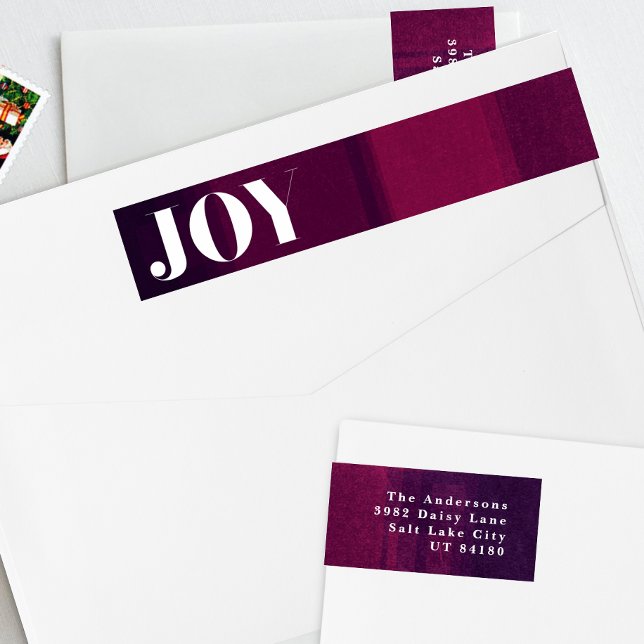 Bold Joy Lila Chalk Holiday Rücksendetikett (Von Creator hochgeladen)