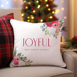 Bold Joyful Watercolor Florals Weihnachten Kissen