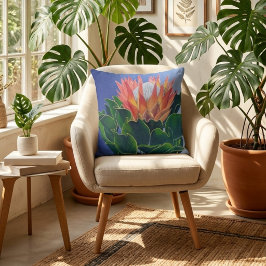 Bold King Protea | Hand-Painted Floral Art Kissen