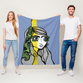 Bold Kiwiana Print Fleece Decke