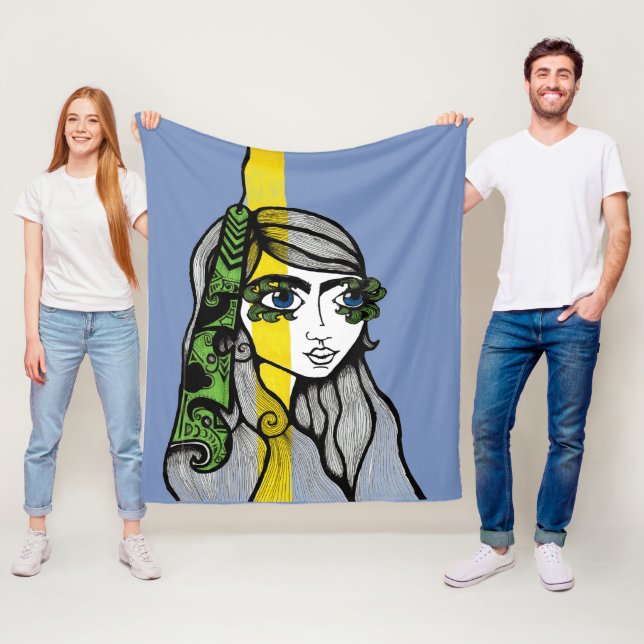 Bold Kiwiana Print Fleece Decke (Beispiel)