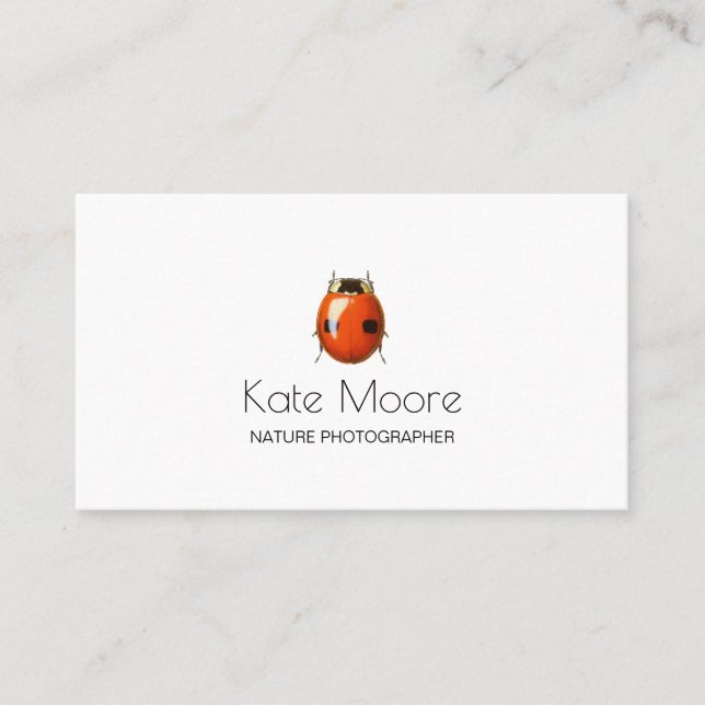 Bold Ladybug Insect Visitenkarte (Vorderseite)