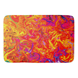 Bold Lava Colors Abstract Design Badematte