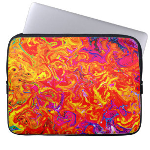 Bold Lava Colors Abstract Design Laptopschutzhülle