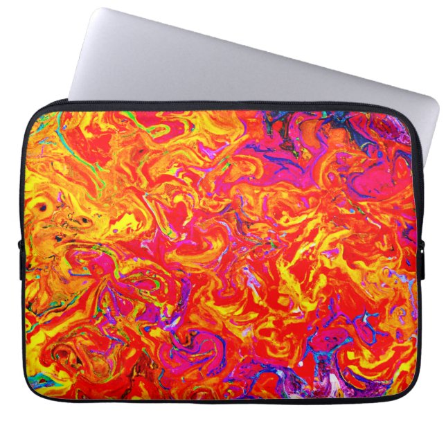 Bold Lava Colors Abstract Design Laptopschutzhülle (Vorderseite)