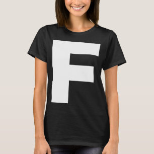 Bold Letter F Alphabet Characters Big Schriftart C T-Shirt