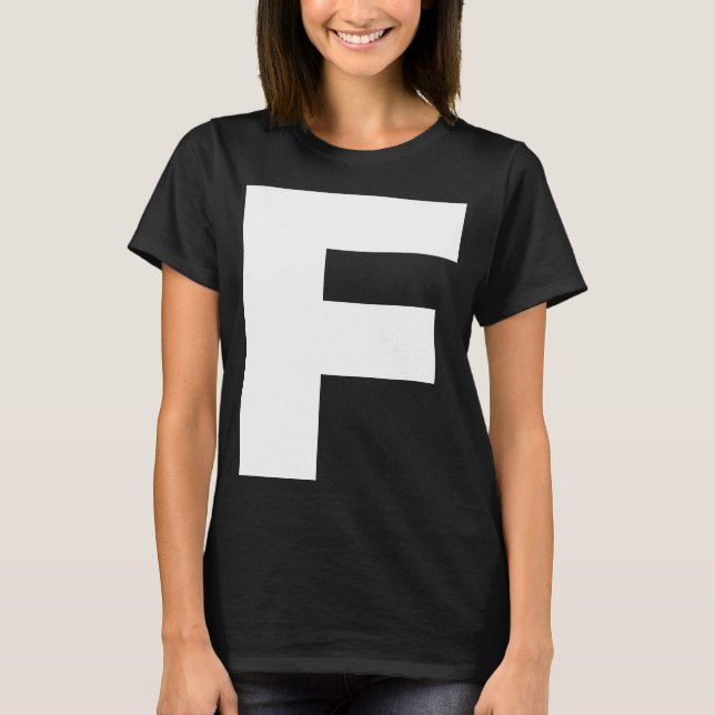 Bold Letter F Alphabet Characters Big Schriftart C T-Shirt (Vorderseite)