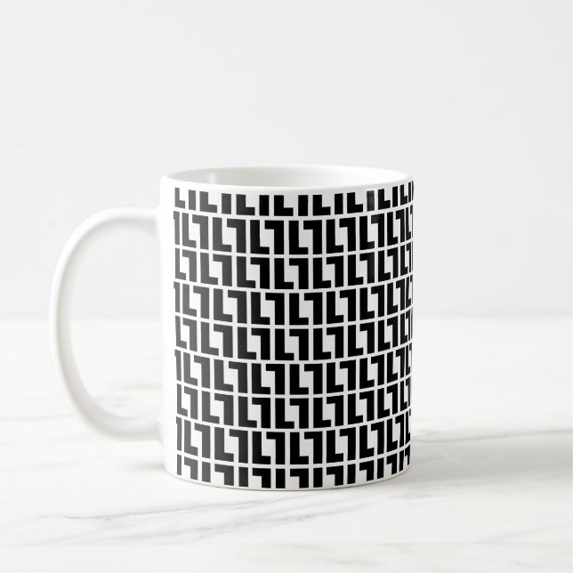 Bold Letter L Pattern Alphabet Kaffeetasse (Links)