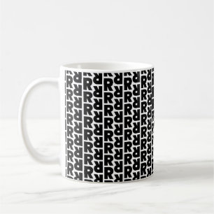 Bold Letter R Muster Alphabet Kaffeetasse