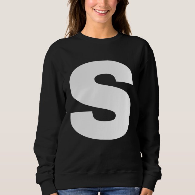 Bold Letter S Alphabet Characters Big Font Capital Sweatshirt (Vorderseite)