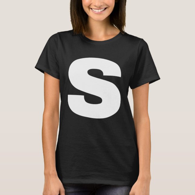Bold Letter S Alphabet Characters Big Font Capital T-Shirt (Vorderseite)