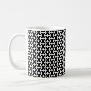 Bold Letter X Muster Alphabet Kaffeetasse