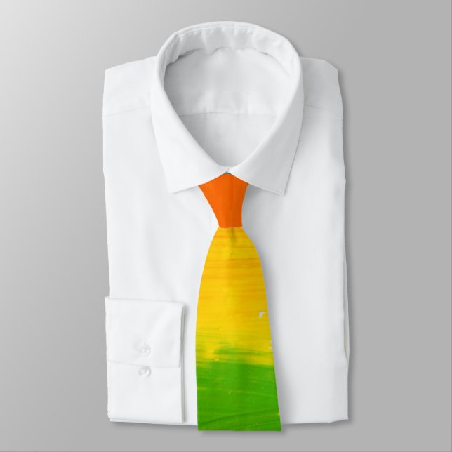 Bold LGBT Pride Rainbow Necktie - Ölmalerischer St Krawatte (Gebunden)