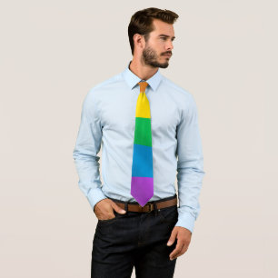 Bold LGBT Pride Rainbow Necktie - Ölmalerischer St Krawatte