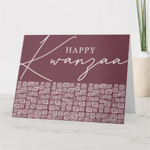 Bold Lila Kwanzaa Single Foto Holiday Card Karte