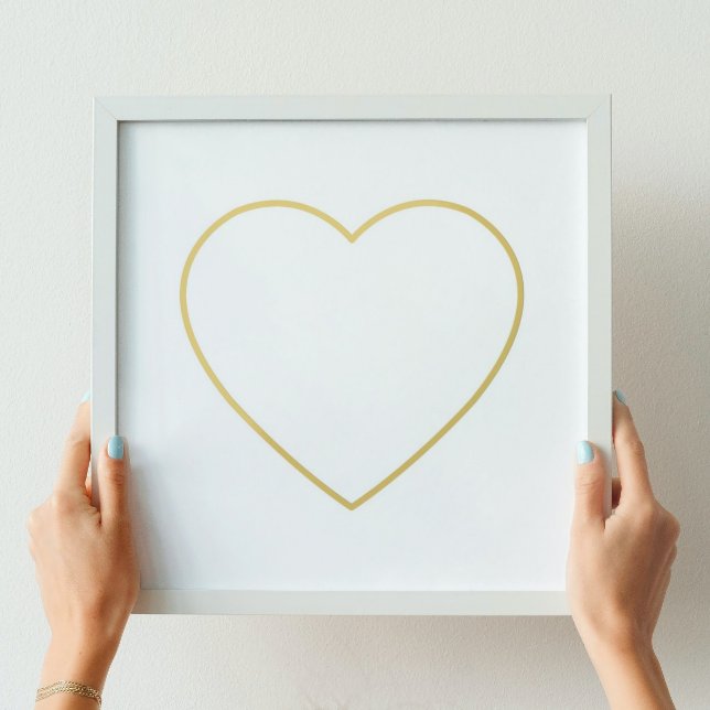 Bold Line Gold Heart Foliendrucke (Von Creator hochgeladen)