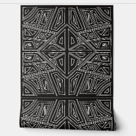 Bold Lines - Symmetrical Tile - Black And White  Tapete