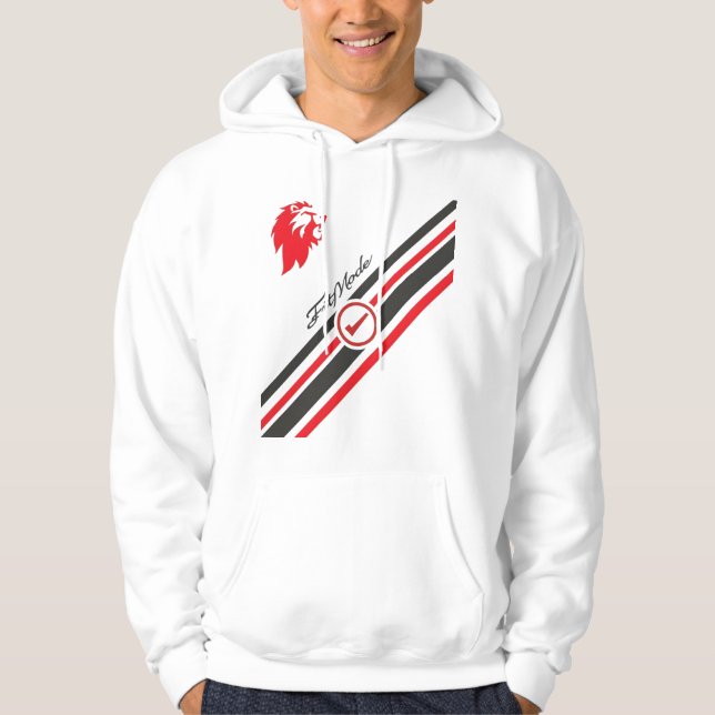 Bold Lion Stripe Graphic Hoodie (Vorderseite)