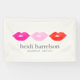 Bold Lips Trio Watercolor Makeup Artist Beauty Banner