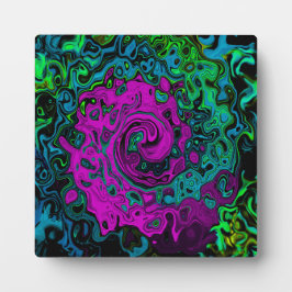 Bold, Magenta, Abstrakt, Groovy, Liquid Art, Swirl Fotoplatte