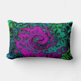 Bold Magenta Abstrakt Groovy Liquid Art Swirl Lendenkissen