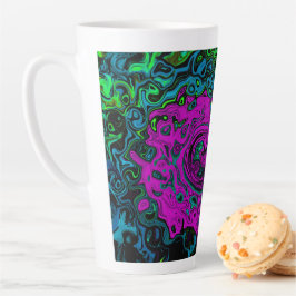 Bold Magenta Abstrakt Groovy Liquid Art Swirl Milchtasse