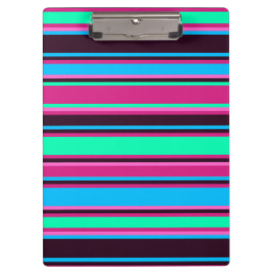 Bold Magenta, Aqua & Blue Clipboard Klemmbrett