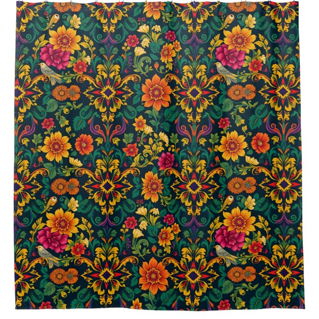 Bold Maximalist Chaos Shower Vorhang (Vorderseite)