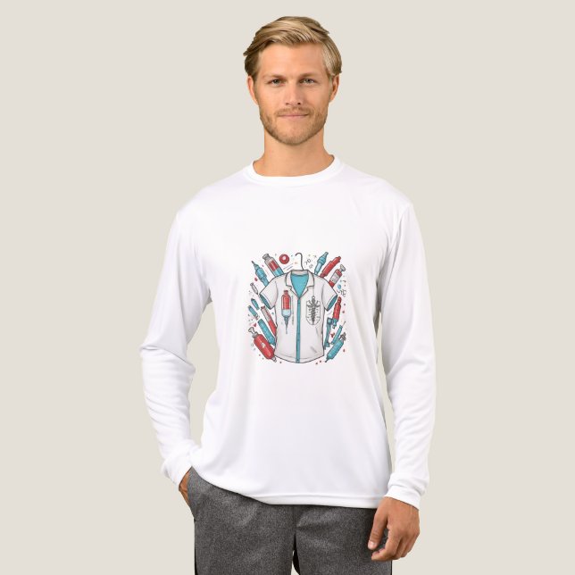 Bold Medical Sweatshirt - Wings & Syringe Design Tri-Blend Shirt (Vorderseite komplett)