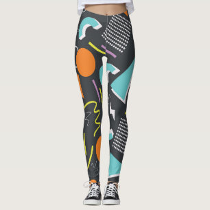 Bold Memphis Inspiriert geometrische Kunst Leggings