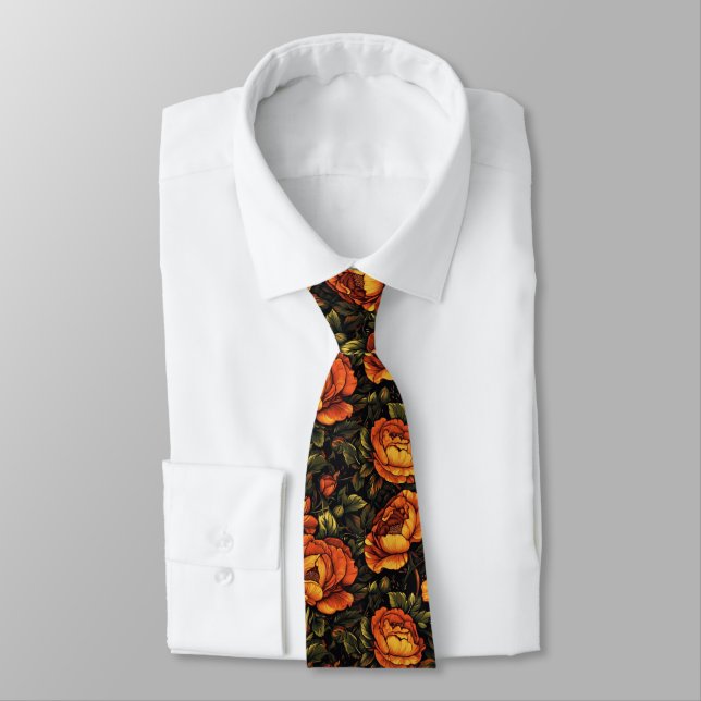 Bold Mens Fashion Rose Flower Krawatte (Gebunden)