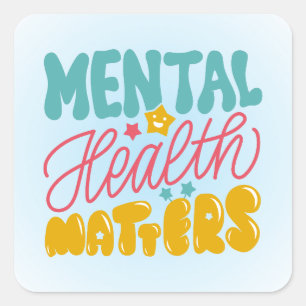 Bold Mental Health   ein Tag nach dem anderen   Wo Quadratischer Aufkleber