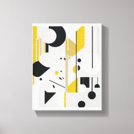 Bold Mid-Century Modern Abstract Geometric Art Leinwanddruck
