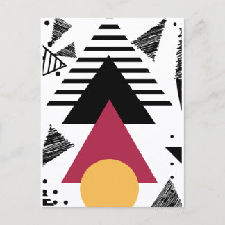 Bold minimal geometric shapes  postkarte