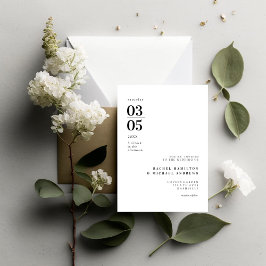 Bold Minimal Trending Wedding Einladung