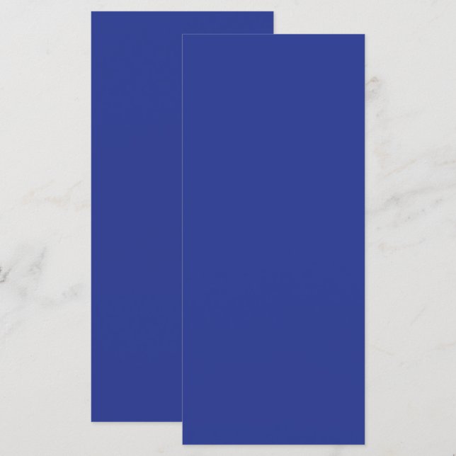 Bold Minimal Wedding Einladung in Deep Blue (Vorne/Hinten)
