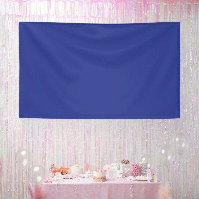 Bold Minimal Wedding Einladung in Deep Blue Banner (Party)
