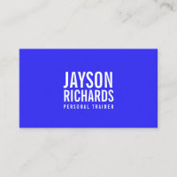 Bold Minimalistisch Bright Blue Personal Trainer