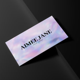 Bold Minimalistisch Luxury Boutique Holographic Visitenkarte