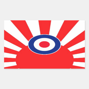 Bold MOD Target Roundel auf Burst Japan Rechteckiger Aufkleber