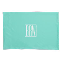 Bold Modern 3 White On Aqua