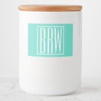 Bold Modern 3 White On Aqua