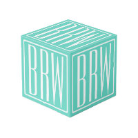 Bold Modern 3 White On Aqua