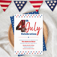 Bold Modern 4. Juli Fireworks USA Patriotic