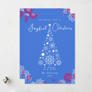 Bold Modern Blue Calligraphy Frohe Weihnachten