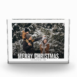 Bold Modern Christmas Holiday Foto Block