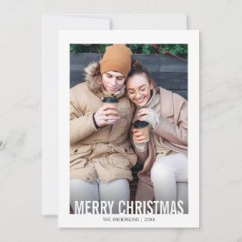 Bold Modern Christmas Holiday Foto Card Feiertagskarte
