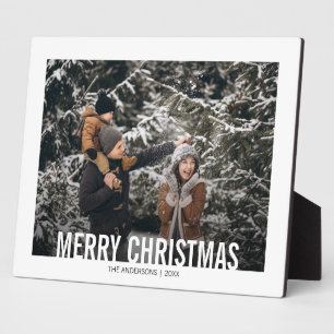 Bold Modern Christmas Holiday Tabletop Plaque Fotoplatte