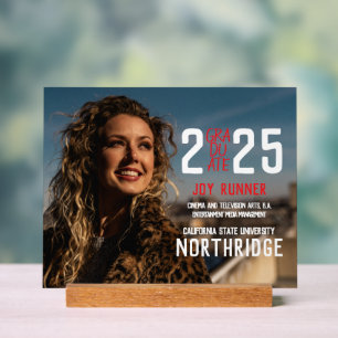 Bold Modern Class of 2025 Foto Abschluss Acrylschild