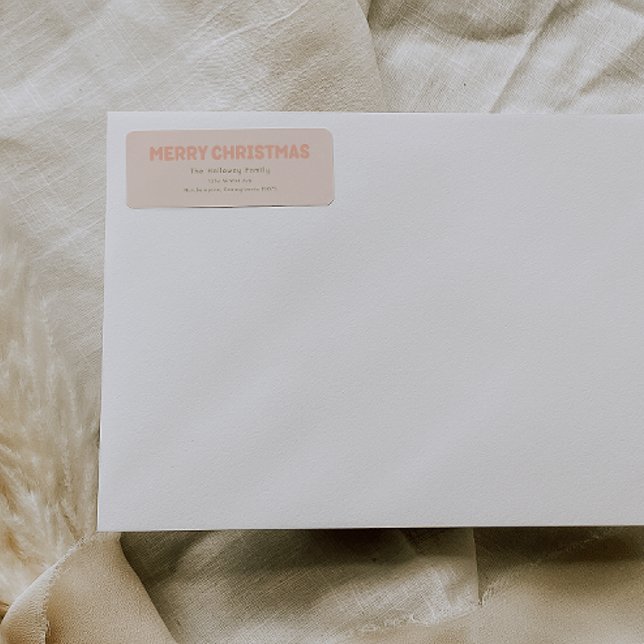 Bold Modern Coral Frohe Weihnachtsfeier Rücksendea (Von Creator hochgeladen)